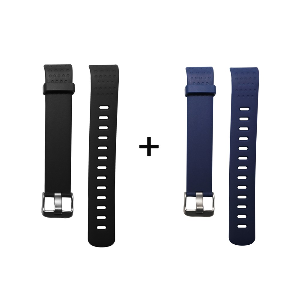 Two Lyfe Strap In Black & Dark Blue For Lyfe Watch