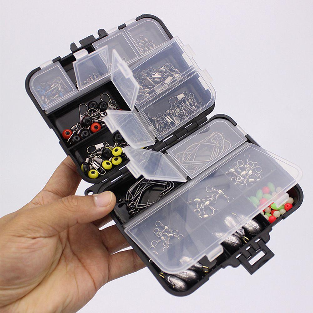 AUGUSTINA Agustinina Fishing Tackle Kotak Aksesoris Memancing Luar Ruangan Pengait Manik Sinker Putar Tackle