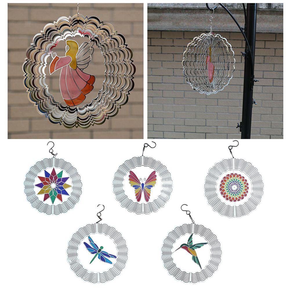 Populer Wind Spinner Dekorasi Halaman 3D Hollow Out Wind Chime