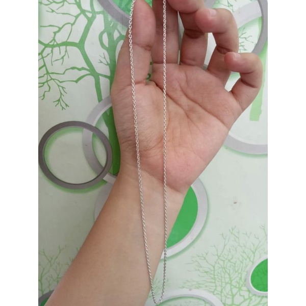 kalung medan polos perak murni
