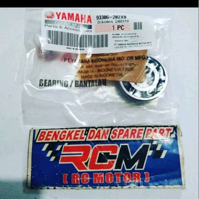 LAKER LAHER BEARING BANTALAN 6202 ORI ORIGINAL YAMAHA YGP ASLI 93306-202X8