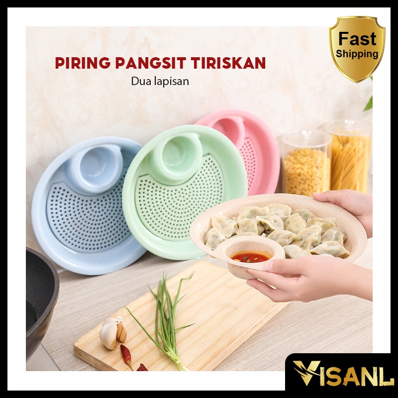 Piring Dim Sum Pangsit Sushi 2 Lapis Tiris Piring Pangsit Multifungsi Untuk Wadah Bentuk Bulat