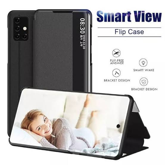 Case flip smart digital  oppo A16/A1K/A7/A5S/A12/A11K/A3S/A8/A31-smart clear view digital casing