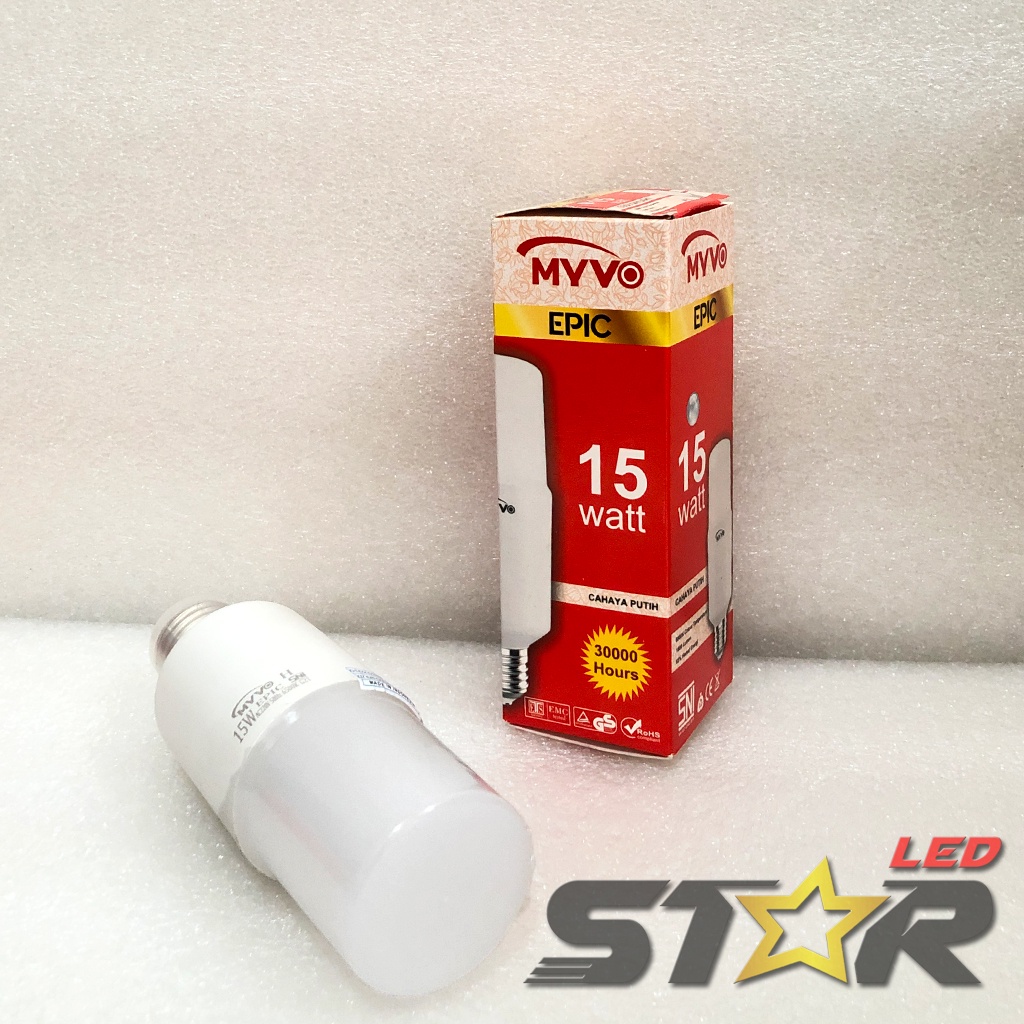 MYVO EPIC LAMPU LED BOHLAM/BOLAM 15 WATT HEMAT ENERGI 15 WATT 12 WATT MURAH IRIT BERKUALITAS STAR LED