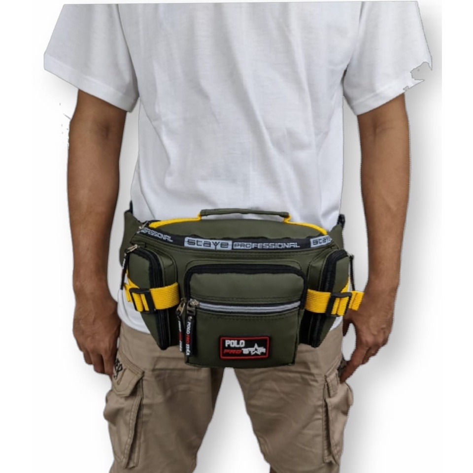 Tas Pinggang Waistbag Waterproof Original Polo Prostar  Tas Pinggang dan Tas Selempang Bahu