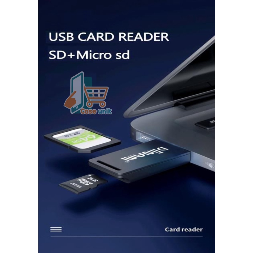 CARD READER DIINAMI SD CARD &amp; MICRO SD CARD HIGH SPEED FAST TRANSLIT DATA USB 2.0 ALL IN ONE FOR SMARTPHONE &amp; TABLETS CS3651