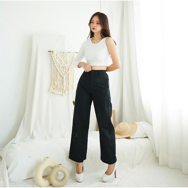Korean Top Kaos Longsleeve Baju Lengan Panjang Wanita 154