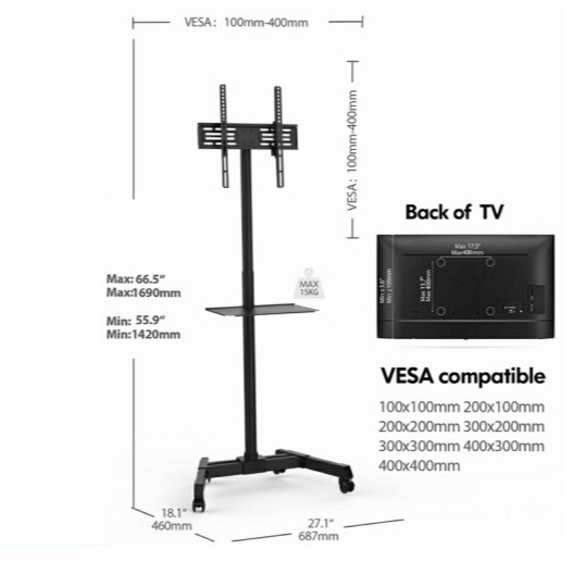 Bracket Braket Breket Standing TV 32 40 43 48 49 50 55 60 65 Inch Universal