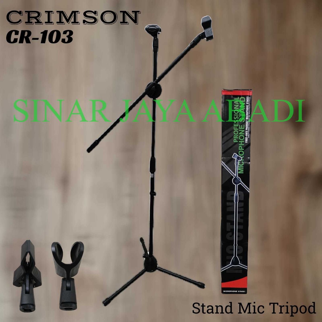 Stand Mic Lantai Crimson CR-103 tinggi 135-150 CM