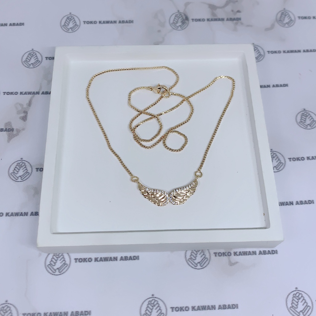 Xuping Gold Perhiasan Fashion Kalung Wanita Liontin Permata Cantik Anti Karat *44