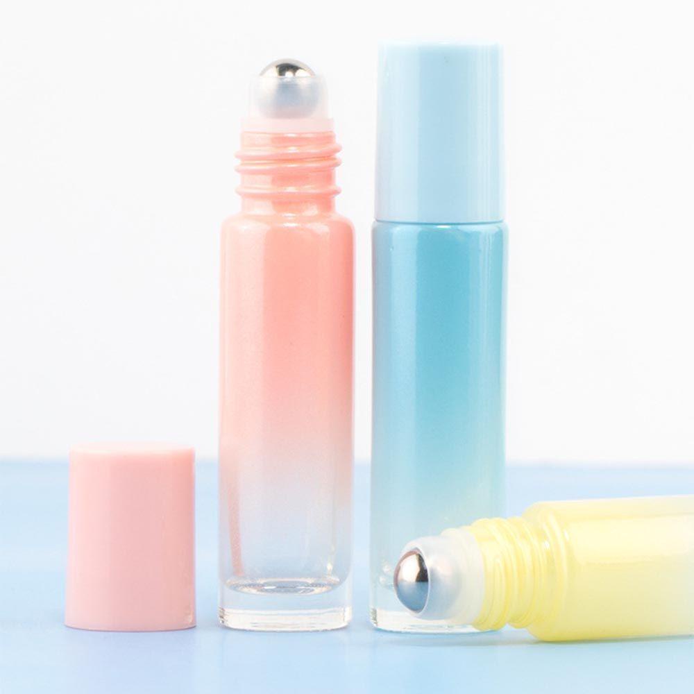 [Elegan] Rolling Glass Bottles 1pc Gradient color Sample Bottle Travel outfit Roller Ball Massager Wadah Kosong