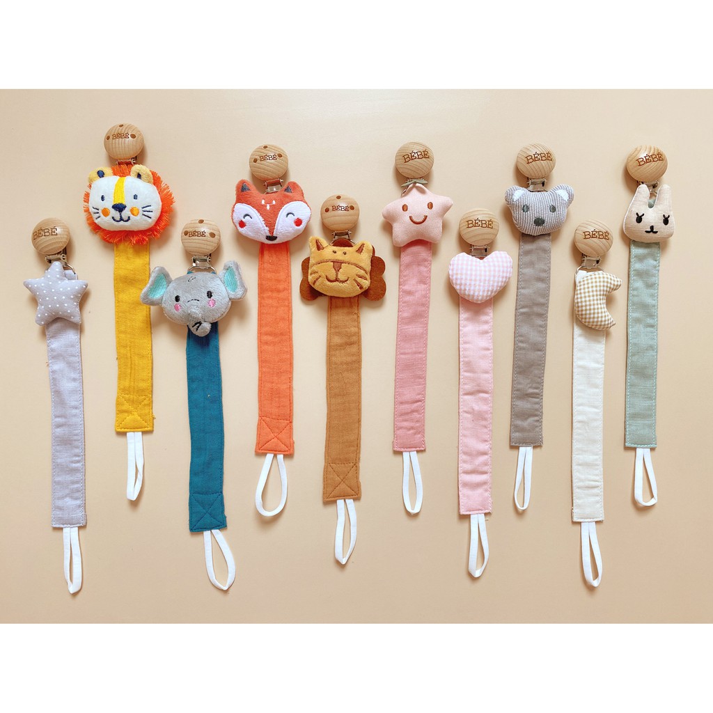 BEBE Cotton Fabric Pacifier Clip | Klip Jepitan Empeng Kain