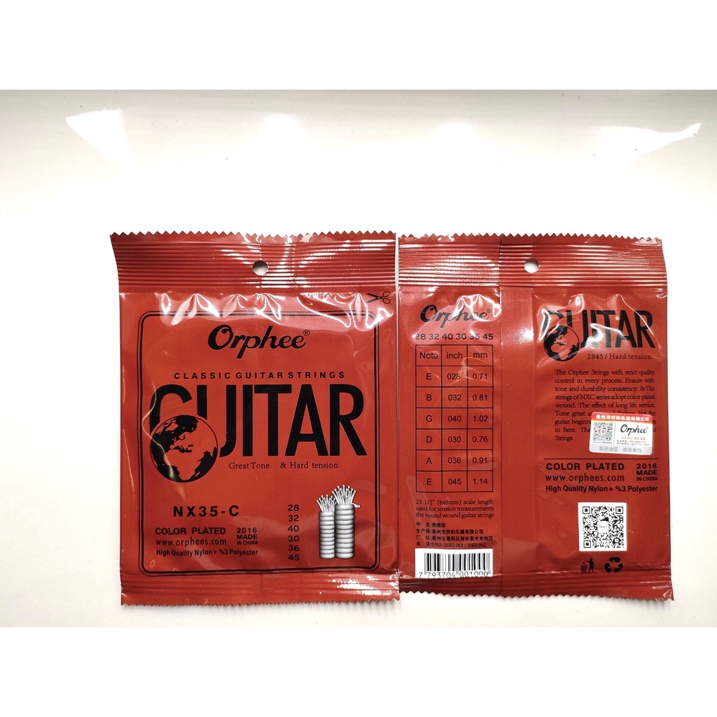 Senar Orphee NX 35-C senar gitar klasik 028-045 guitar NX 35-C classic strings