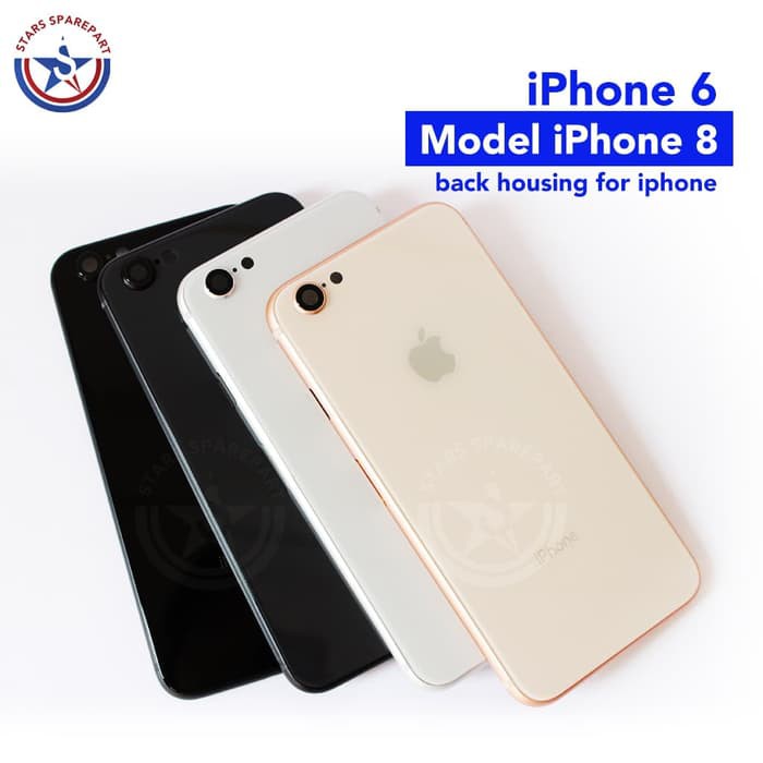 DISKON Housing / Casing / Back case / Backdoor iphone 6 model iphone 8 - Merah Muda
