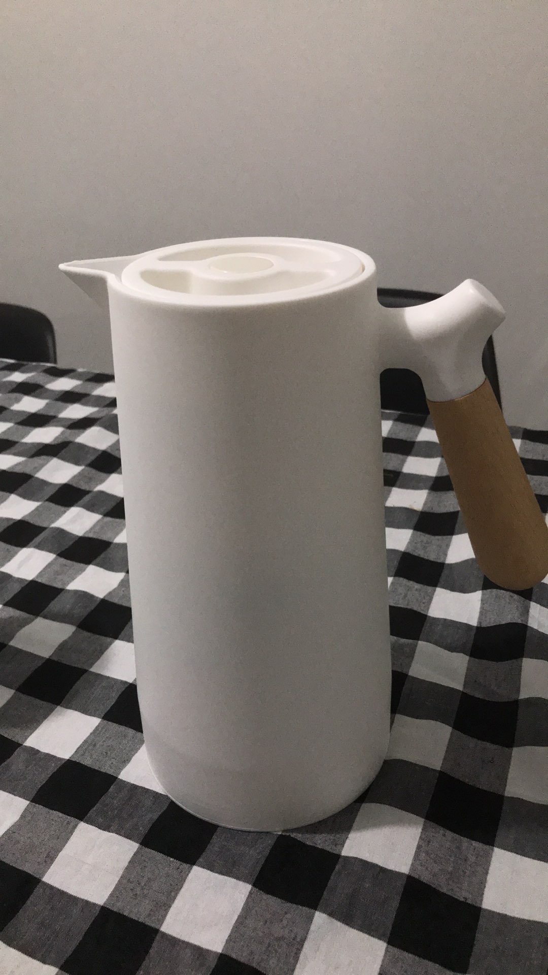Termos Teko Kaca Air Panas Gagang Kayu Elegant Cantik Kapasitas 1l 1000ml Pr121
