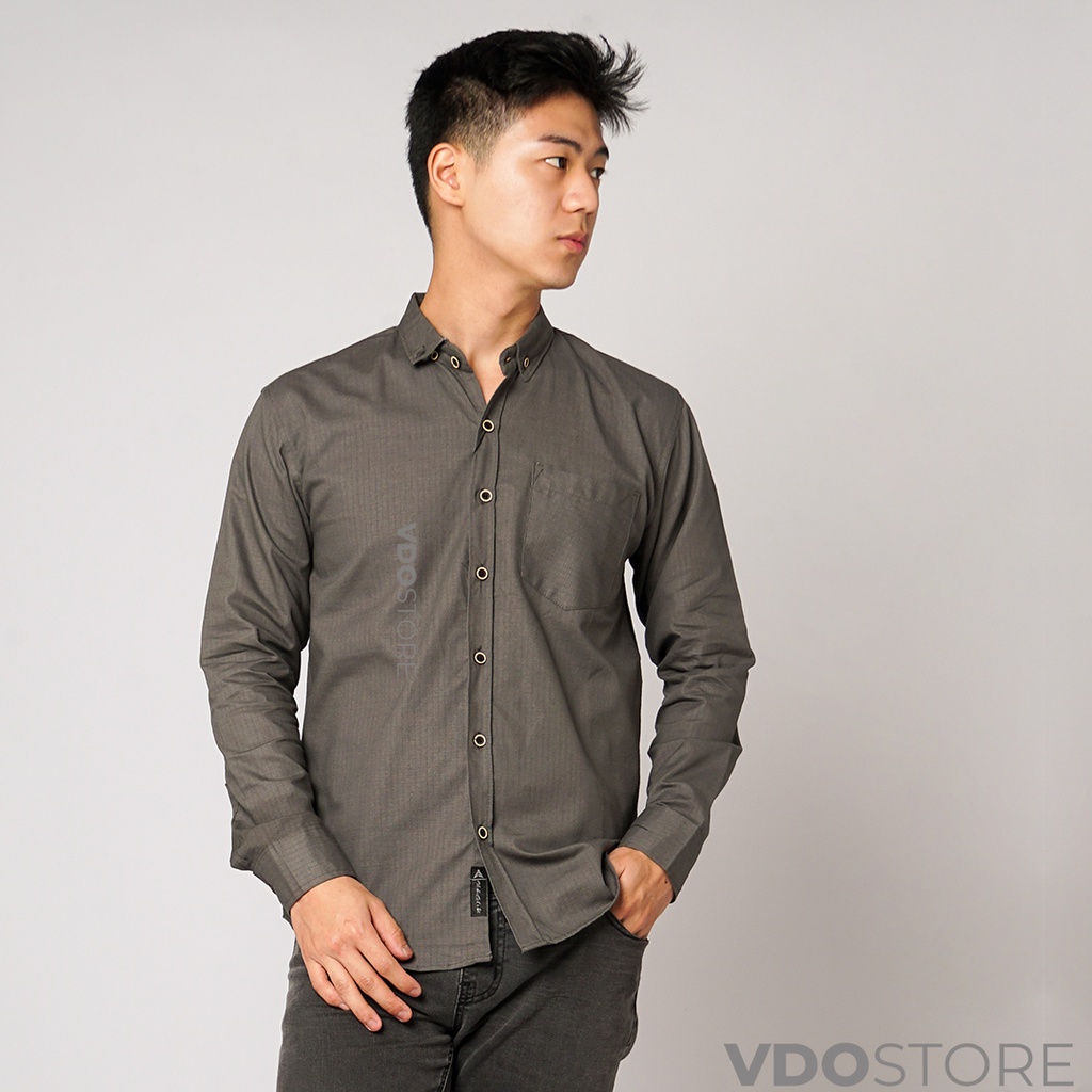 KEMEJA PRIA ABU TUA BASIC LENGAN PANJANG BAJU DEWASA POLOS PREMIUM KEMEJA KERJA TEBAL M L XL MEN SHIRT KEMEJA KANTOR FORMAL SANTAI CASUAL SEMI KASUAL VIRAL MURAH KATUN KUALITAS