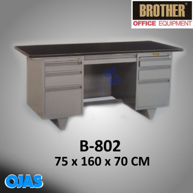 

Meja Kantor Kerja Tulis Besi Full 1 Biro Brother B802