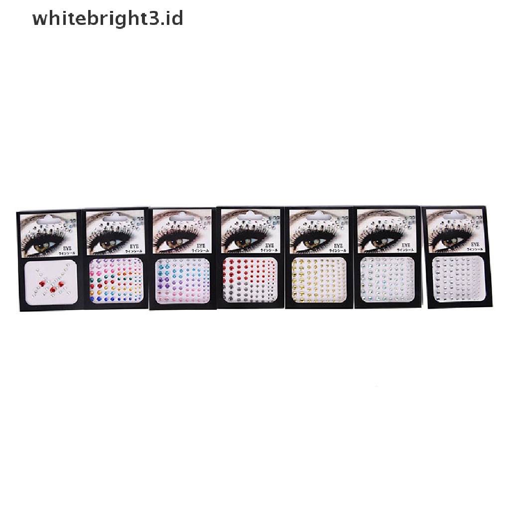 (whitebright3.id) Stiker Kristal Berlian Imitasi Glitter Untuk Makeup / Kosmetik Mata