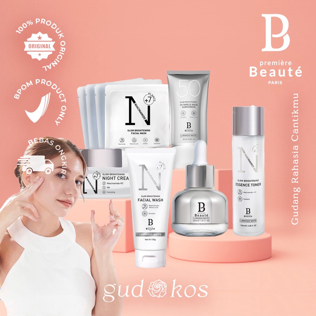 PREMIERE BEAUTE Glow Whitening Series - Serum Essence Toner Facial Wash Night Cream Sunblock