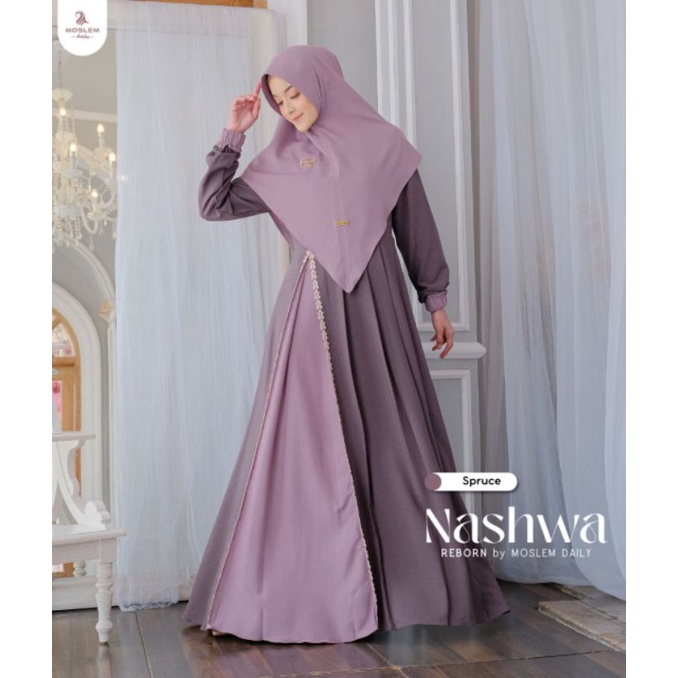 OPEN PO NASHWA REBORN Mom & Kids Original By MOSLEM DAILY DRESS LIMITED Dress Dress Cantik Seragam P