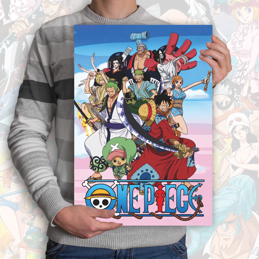 Poster Anime One Piece - Size A3+ Luffy Zoro Nami Robin-3 One Piece