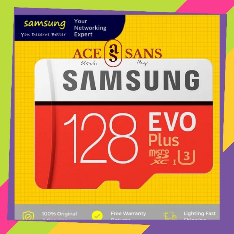 Samsung EVO Plus U3 Memory Card 128GB C10 TF Card Micro SD 128G SD Card With Adapter I Samsung