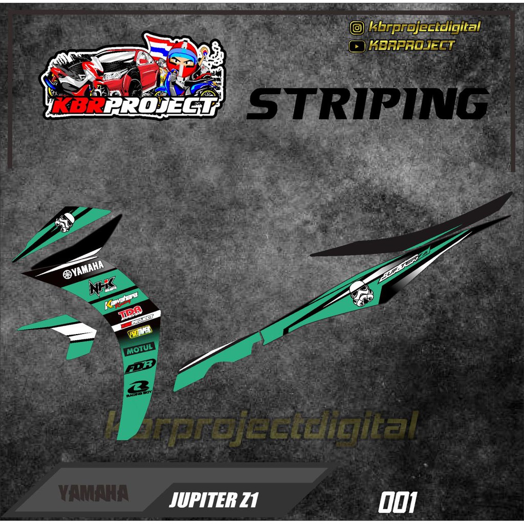  cod JUPITER  Z1  Stiker Motor  Sticker Striping  variasi 