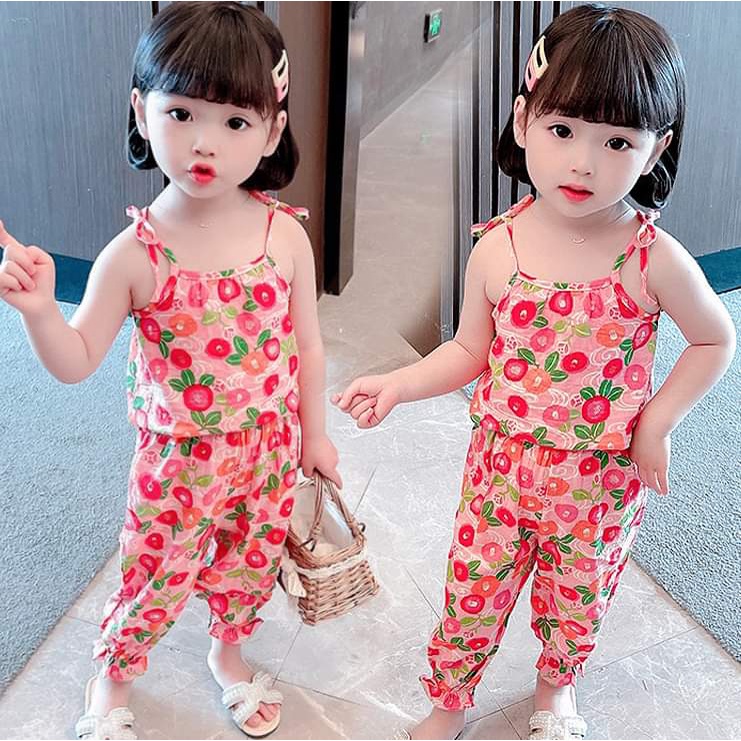 Setelan Tank Top Anak Perempuan Lucu