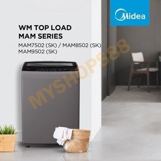 MIDEA Mesin cuci 7.5KG MAM7502 SK Series Tempered Glass Limited