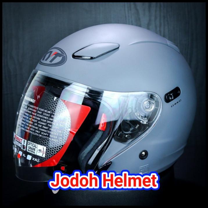 Jual Kyt Helm Dj Maxi Solid Matt Gorila Grey Double Visor Shopee Indonesia