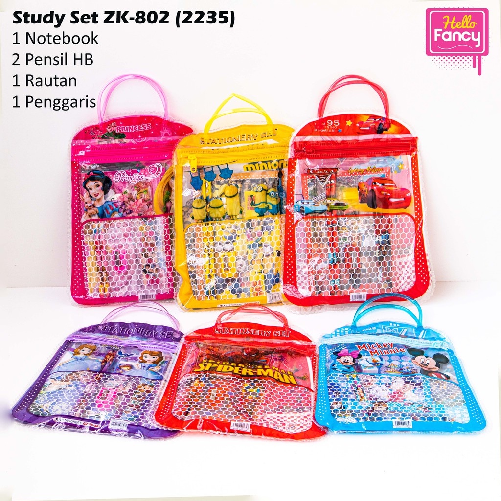 

Paket Alat Tulis Study Set Karakter Perlengkapan Sekolah ZK-802