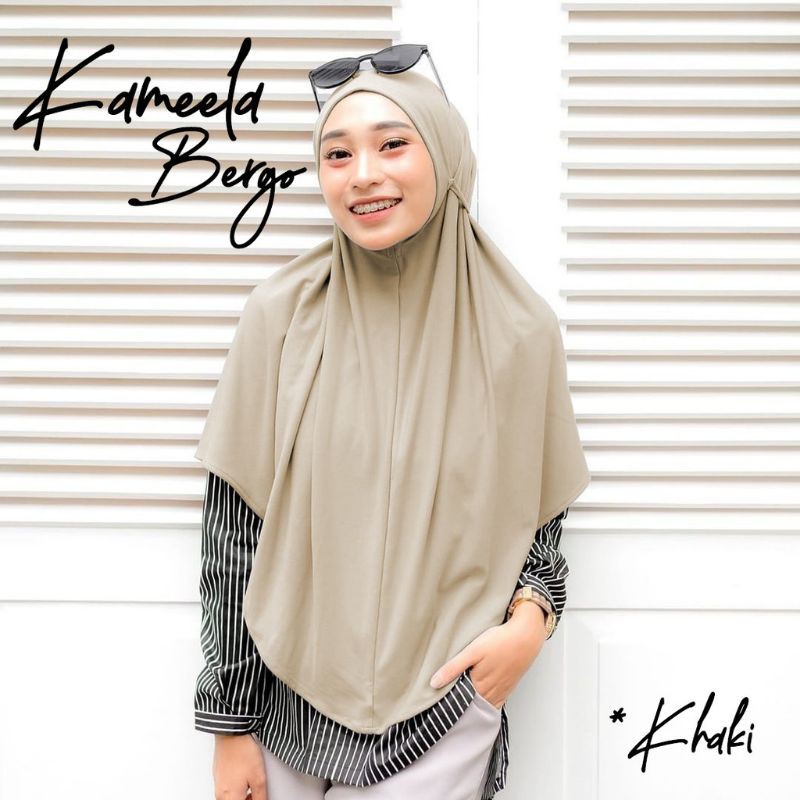 Jilbab Hijab Kerudung Bergo Khimar Instan Syari Non Pet Tali Kameela Jersey Simple Terbaru Murah