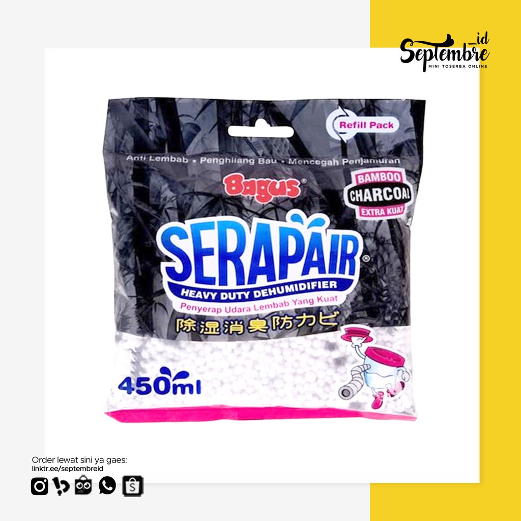 Bagus Serap Air Box Charcoal Refill 450 ml - Refill Bagus Serap Air Anti Lembab Pencegah Jamur