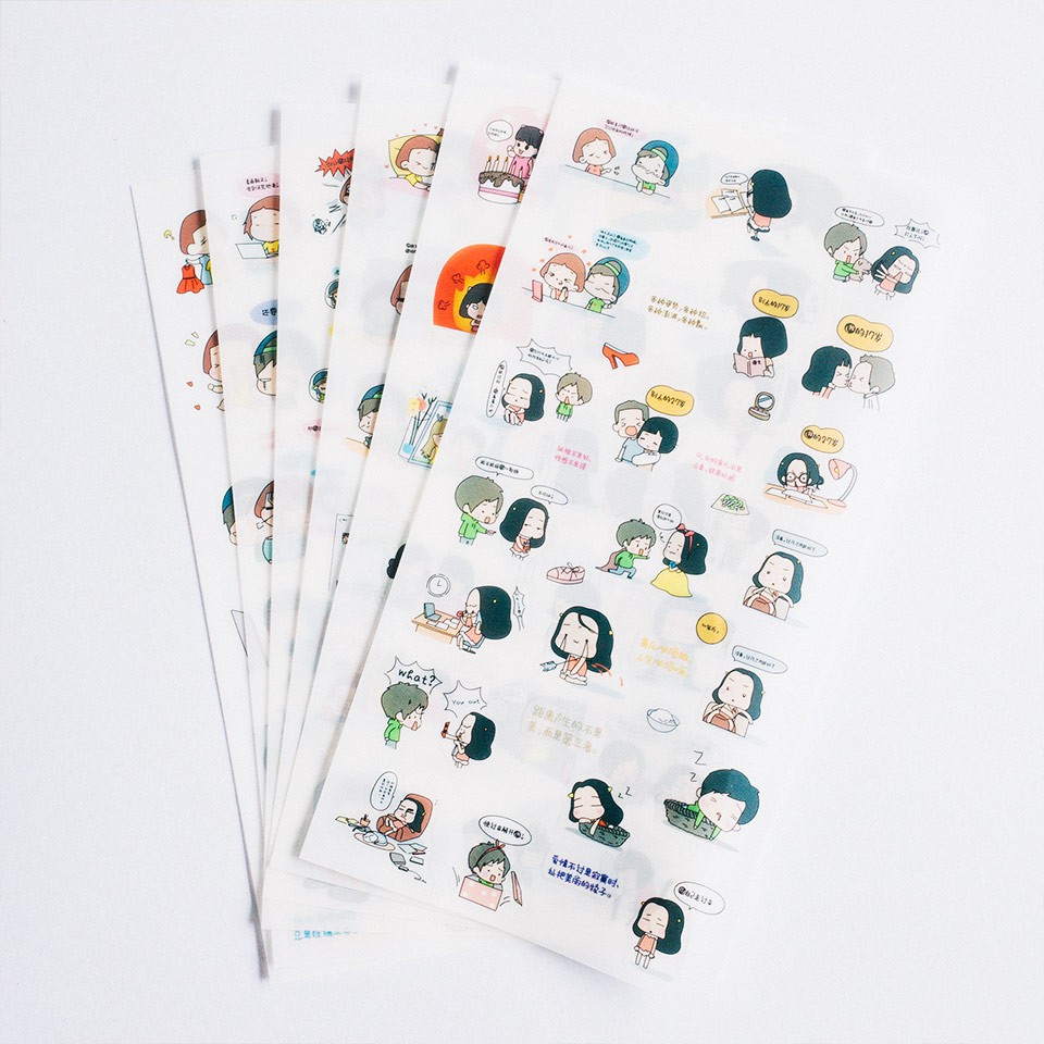 

Stiker Hias Korean Girls Life Diary Deco Stickers Lucu dan Imut