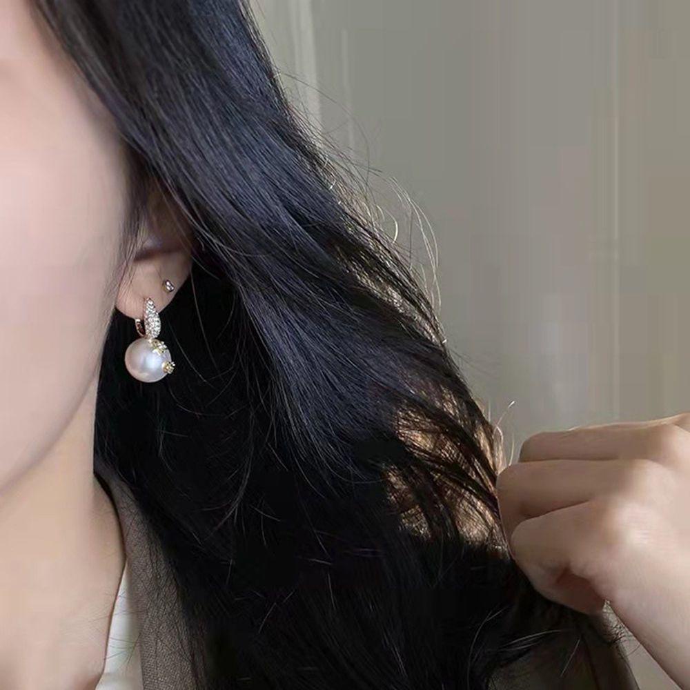 NEEDWAY Gaya Korea Drop Earrings Mewah Menawan Bintang Perhiasan Hadiah Temperamen Wanita Menjuntai Anting