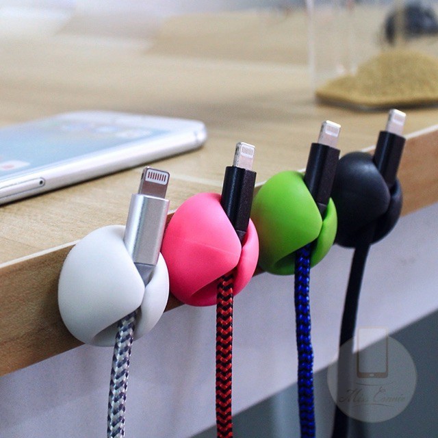 1pc Winder Organizer Kabel Data / Usb Multifungsi Bahan Silikon