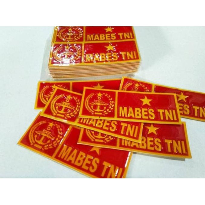 Jual Sticker Plat Embos Mabes Tni L Stiker Plat Mobil Motor Mabes Tni