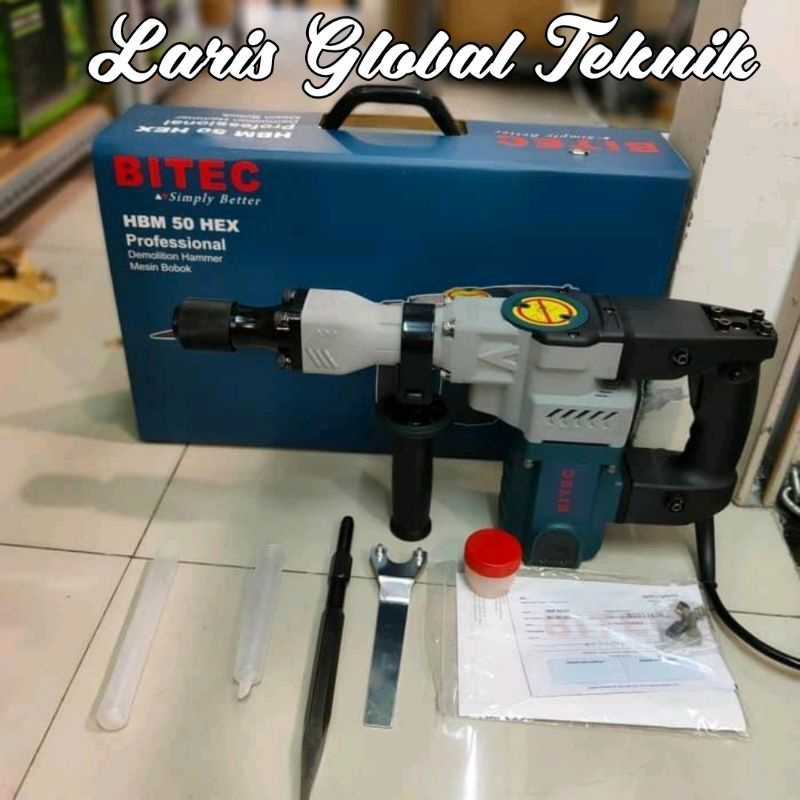 Mesin Bobok Beton BITEC HBM 50 HEX Demolition Hammer HBM50HEX
