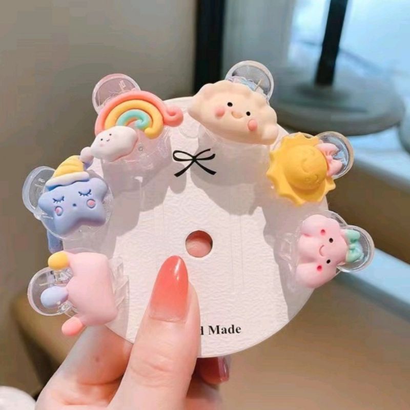 Jepit Mini Pita Aksesoris Rambut Anak Model Cloud Star Crown Sun Harga per pcs