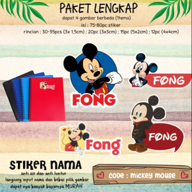 

Stiker Nama Custom 6
