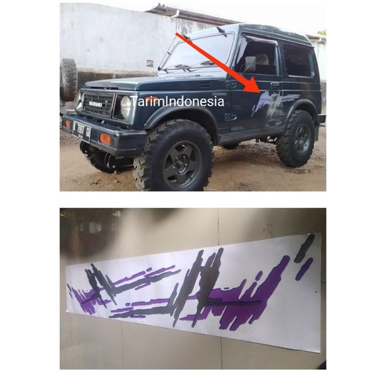 stiker mobil katana Gx Dx Bri 4×2 4×4 Long Short Jimny