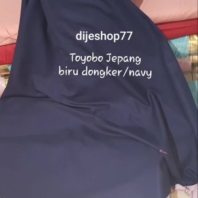 1 meter Kain Katun Toyobo import Jepang exclusive Original warna biru dongker biru navy lebar 150 cm