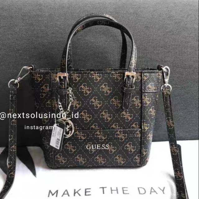 Tas Guess delaney mini clutch motif