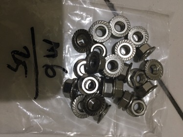 M6 X 1.00 Flange Nut / Mur Topi Stainless Steel 304