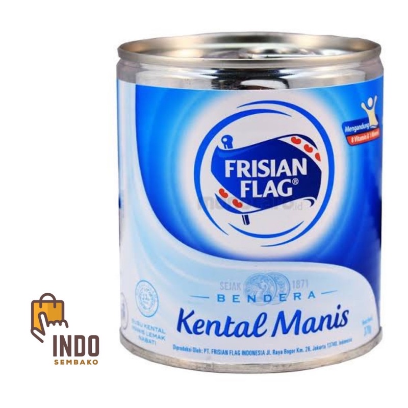 frisian flag kaleng putih 370g / Susu kental manis bendera kaleng 370 gram / Kental manis Frisian Flag putih kaleng / Bendera kaleng putih