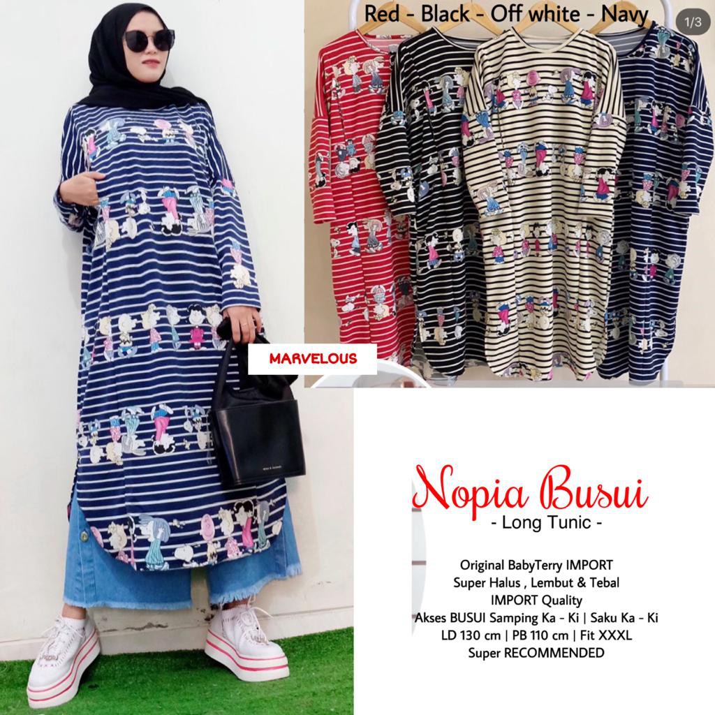 NOPIA BUSUI by MARVELOUS Atasan Long Tunic