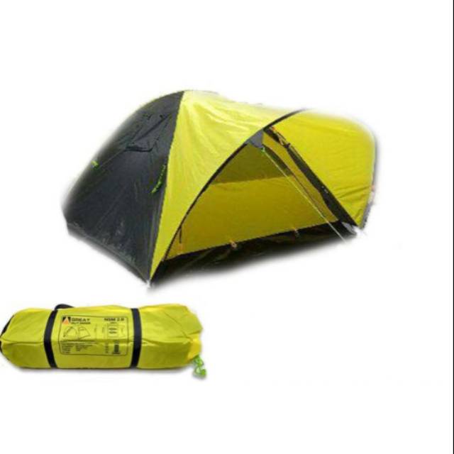 Tenda Dome Kamping Great Outdoor NSM 2.0 kapasitas 2-3 orang