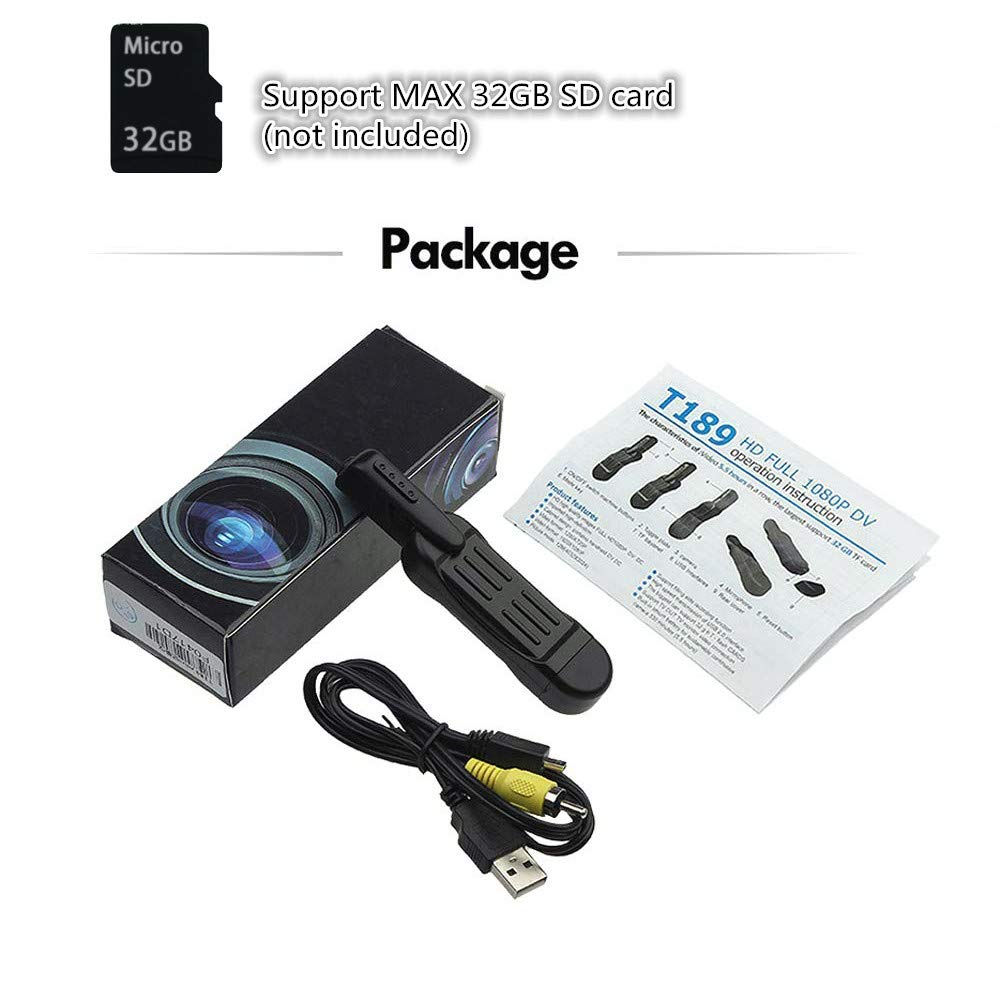 Spy Camera Action Kamera Meeting Rapat Recorder Mini DV Cam Recorder Kecil Small Portable Full HD 1080P Ringan Tersembunyi Kamera saku Klip Pulpen Pena Wartawan Blogger Influencer Arsmundi Kamera Pengintai Spy Camera Bentuk Pulpen Clip 1080P  T189