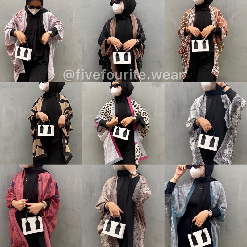 OUTER SCARF MOTIF PREMIUM (READY STOCK) ~ By Fivefourite.wear