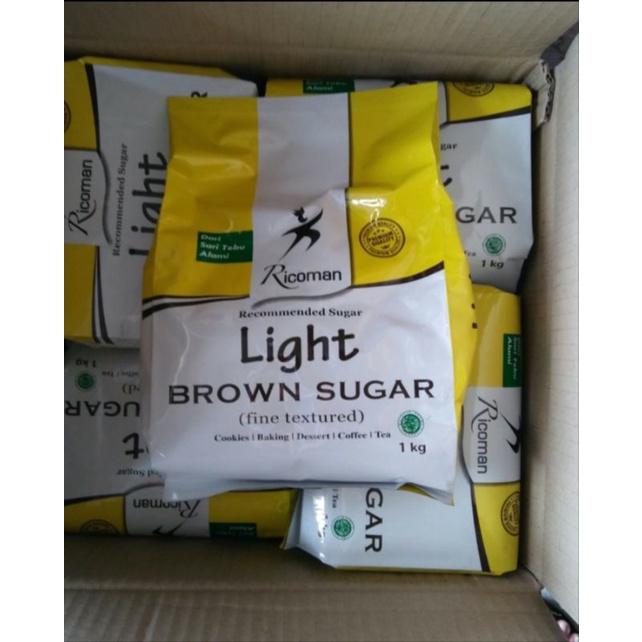 

ricoman light brown sugar 1kg gula